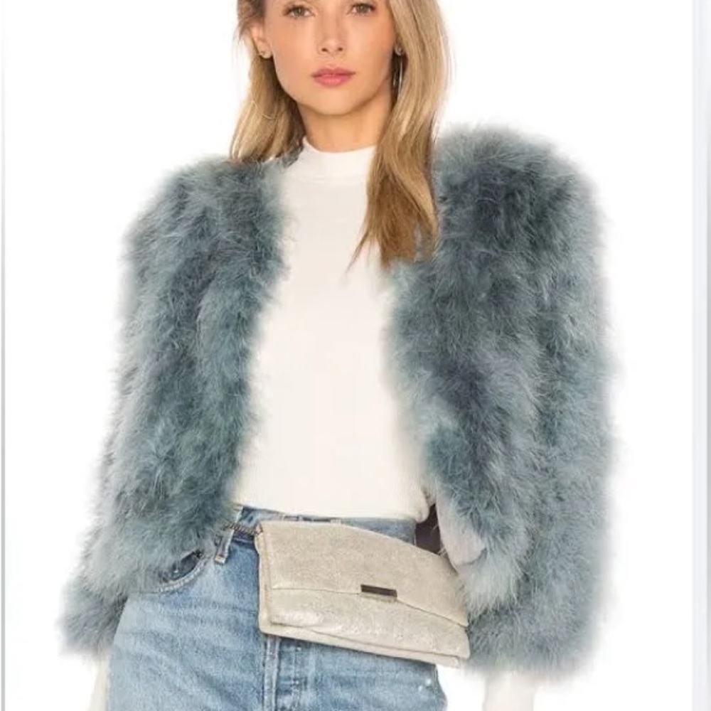 Jocelyn Blue Faux Fur Jacket